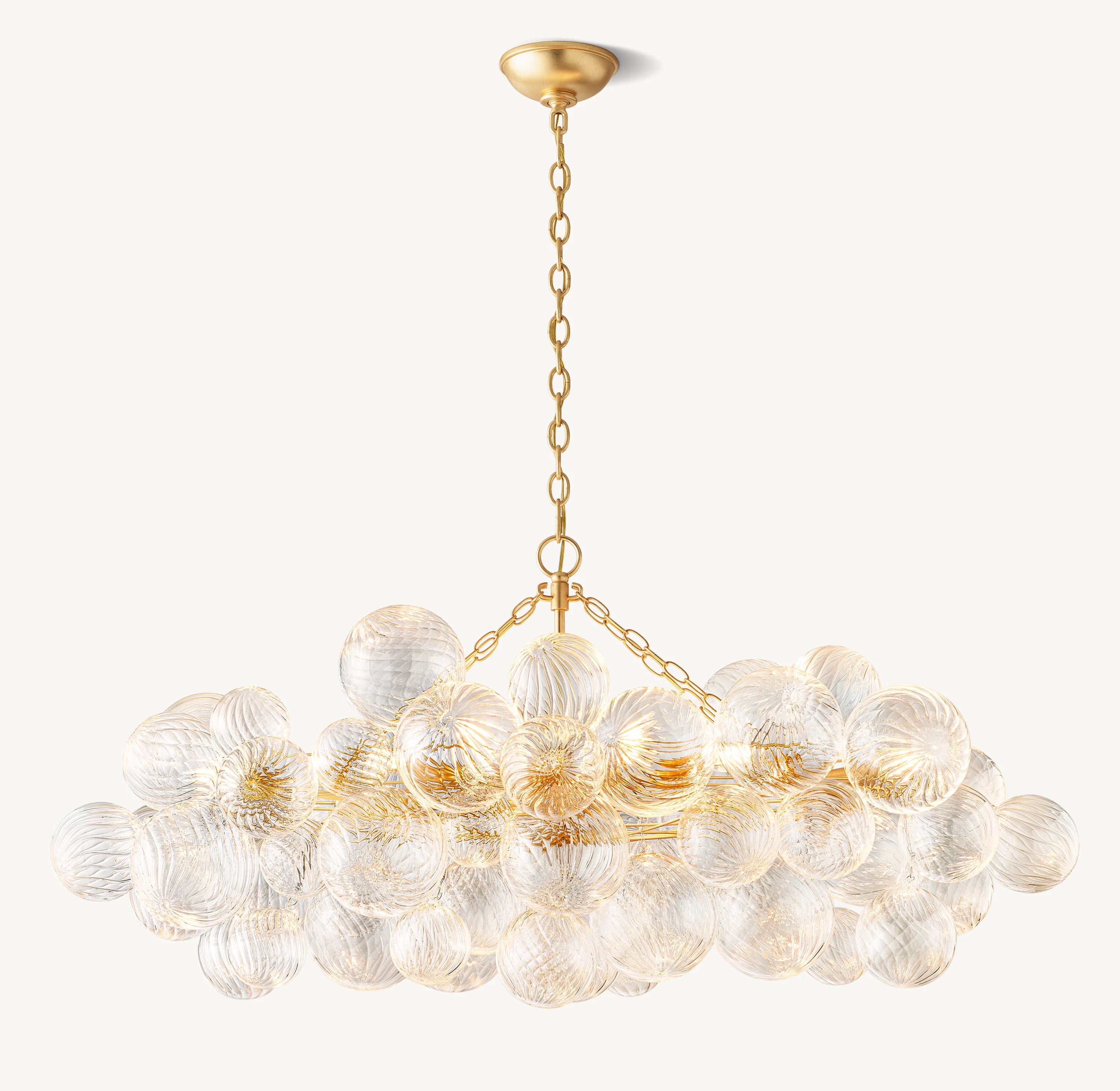 51 Inch Glass Bubble Linear Chandelier - Talia