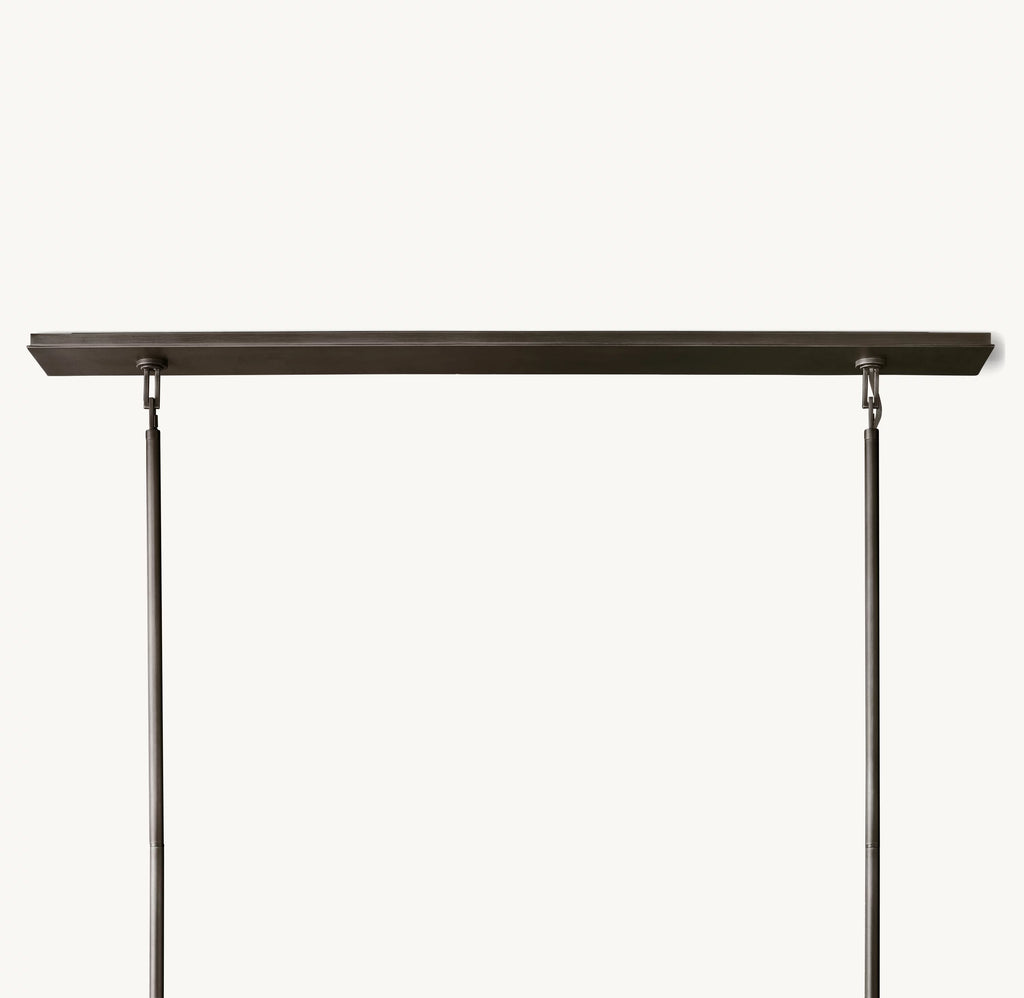 54 Inch Glass Rectangular Chandelier - Beckman
