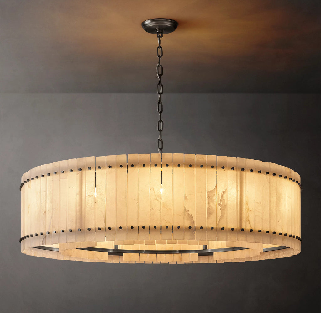 60 Inch Alabaster Round Chandelier - San Marco