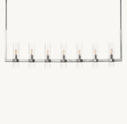 54 Inch Cylindrical Glass Candle Linear Chandelier - Ravelle