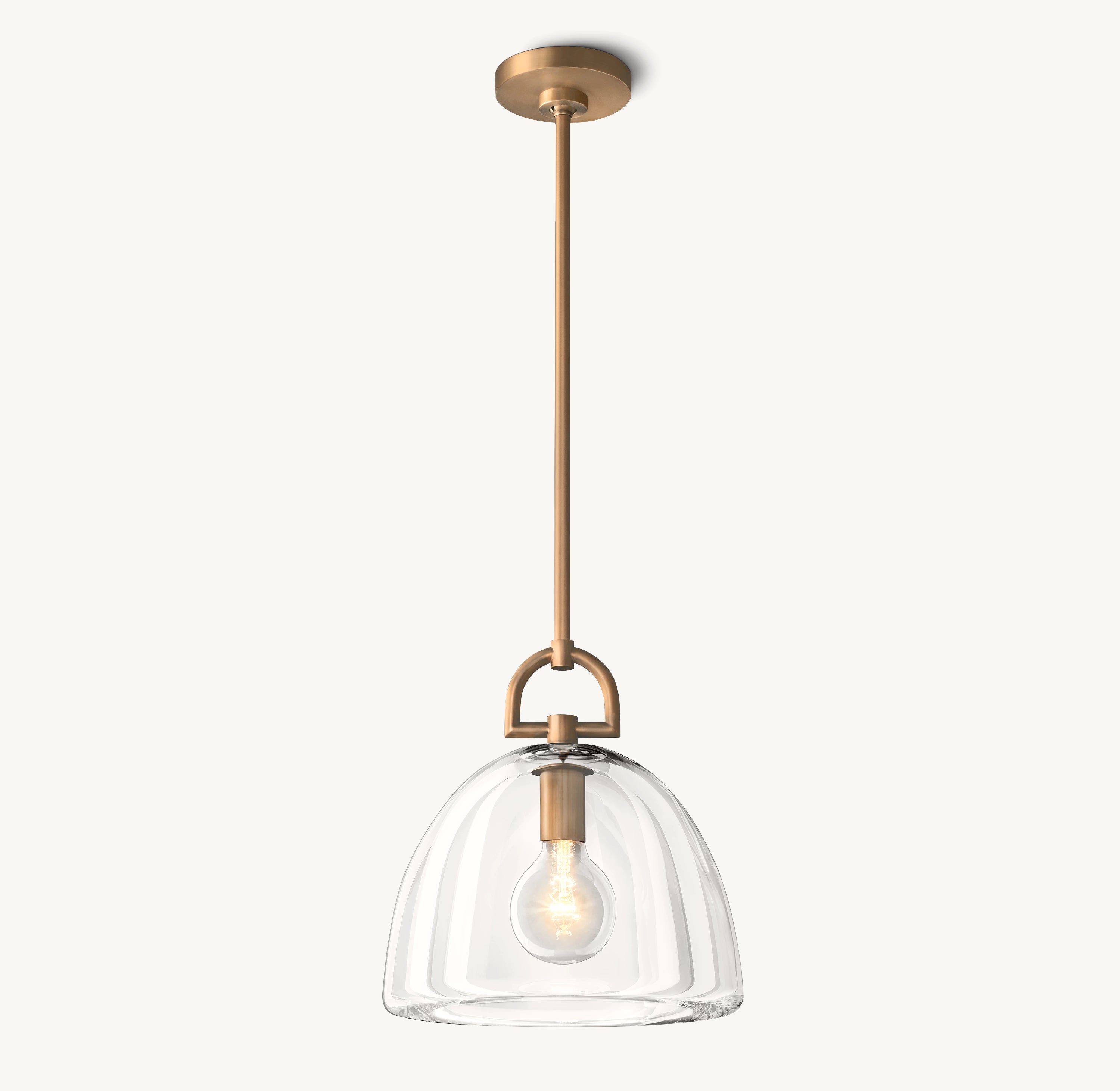 7 Inch Dome Crystal Pendant Light - Botanist