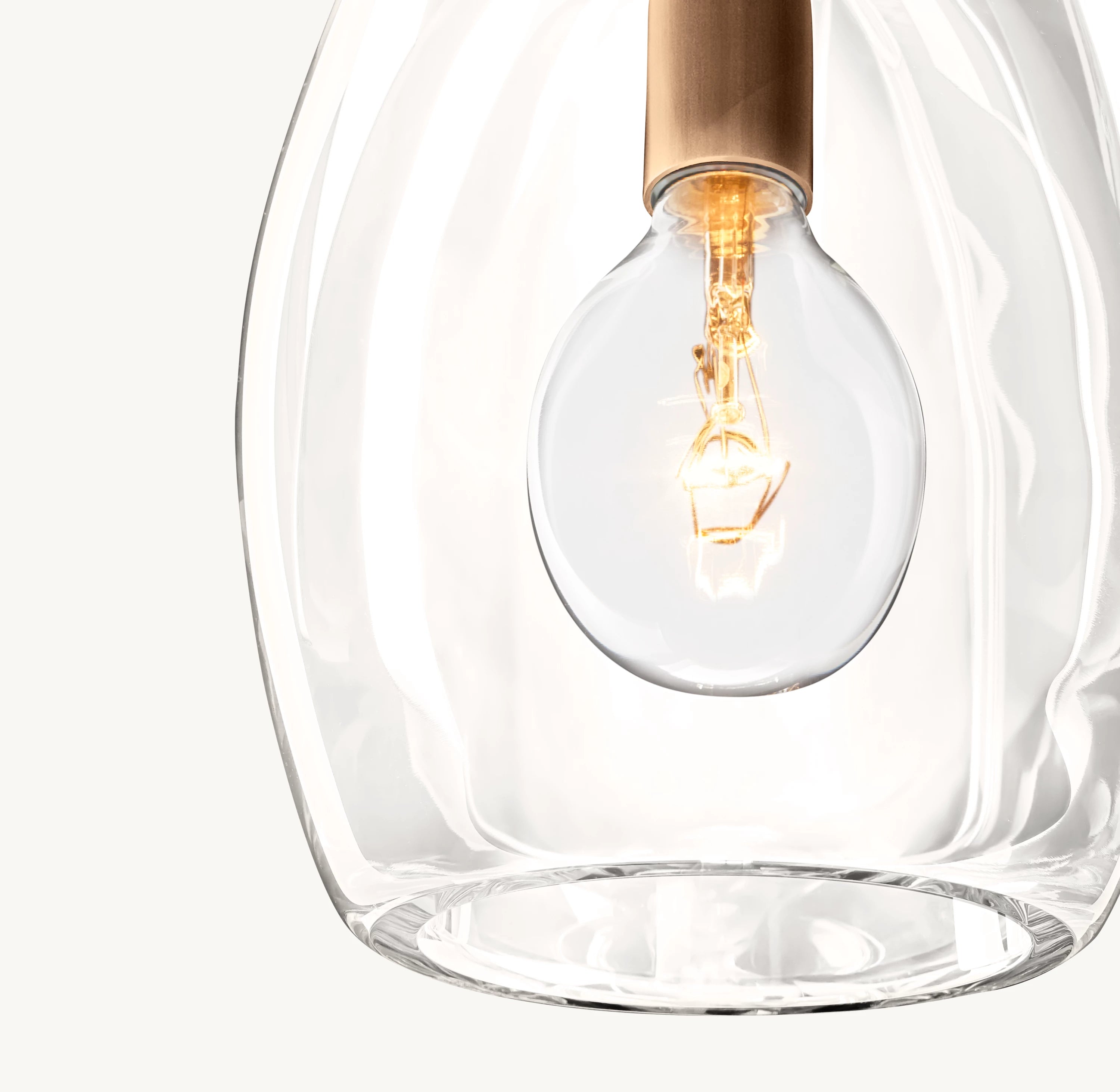 6 Inch Flute Crystal Pendant Light - Botanist
