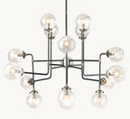 56 Inch Clear Glass Sputnik Globe Chandelier - Bistro