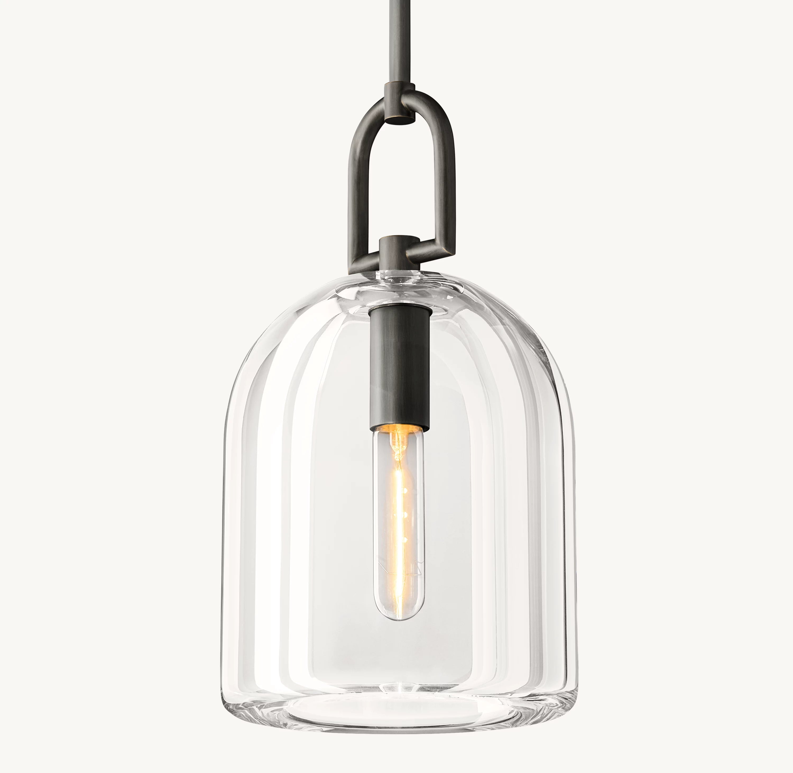 10 Inch Cloche Crystal Pendant Light - Botanist