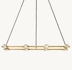 54 Inch Globe Crystal Rectangular Chandelier - Eclatant