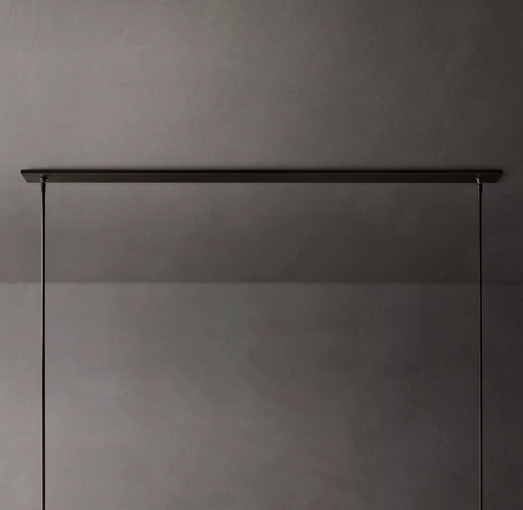 69 Inch Cylindrical Milk Glass Linear Chandelier - Ravelle