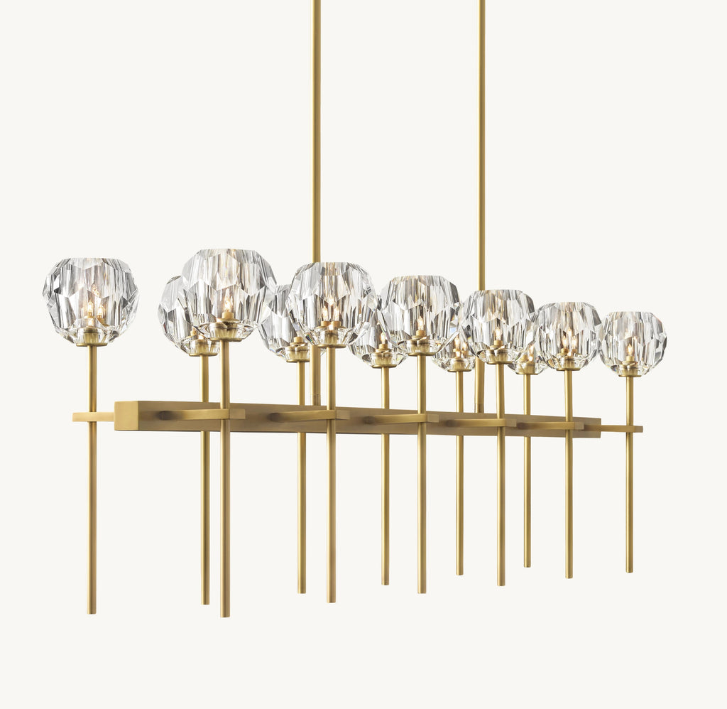60 Inch Crystal Double Linear Chandelier – Boule