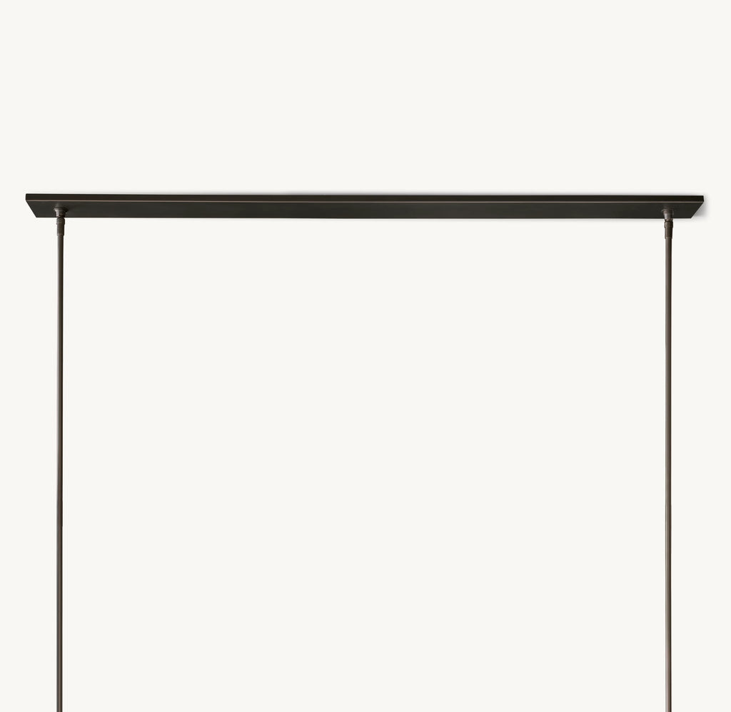 54 Inch Cylindrical Glass Candle Linear Chandelier - Ravelle