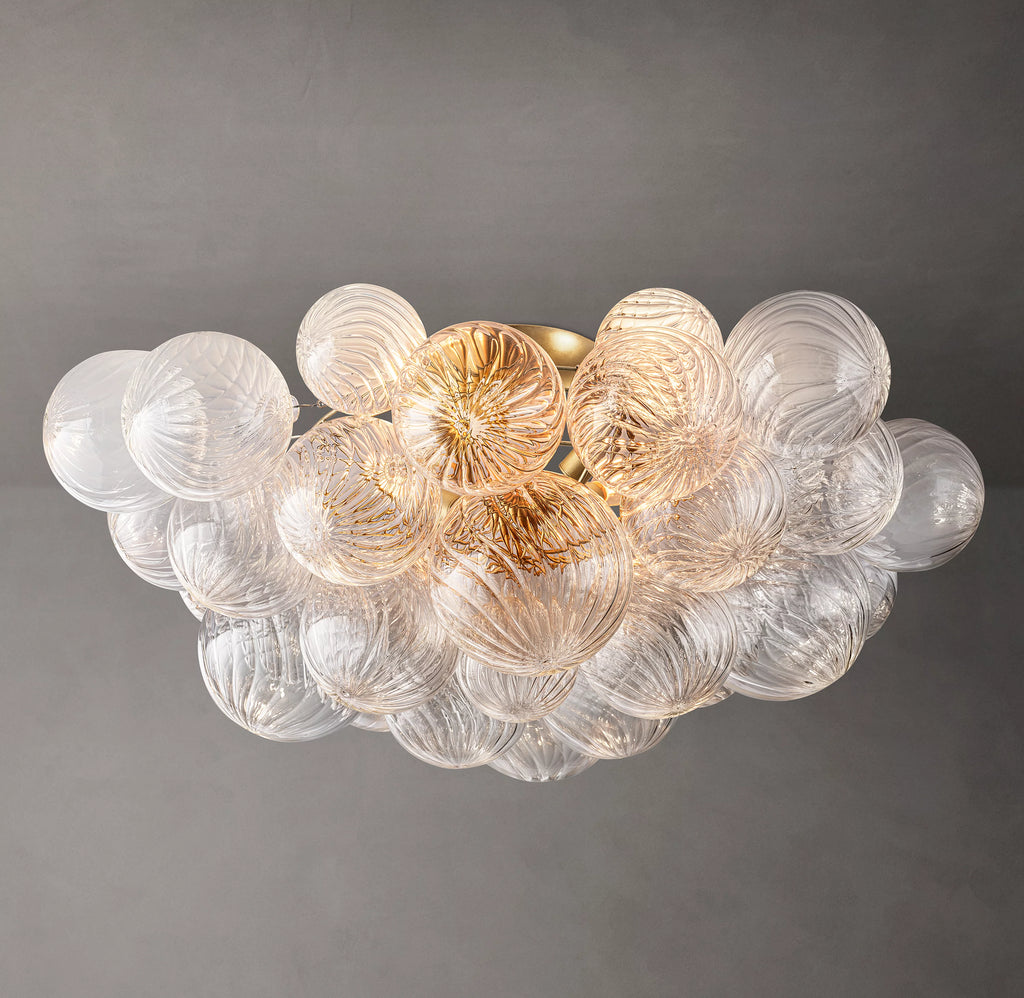 25 Inch Glass bubble Flush Mount Ceiling Light- Talia