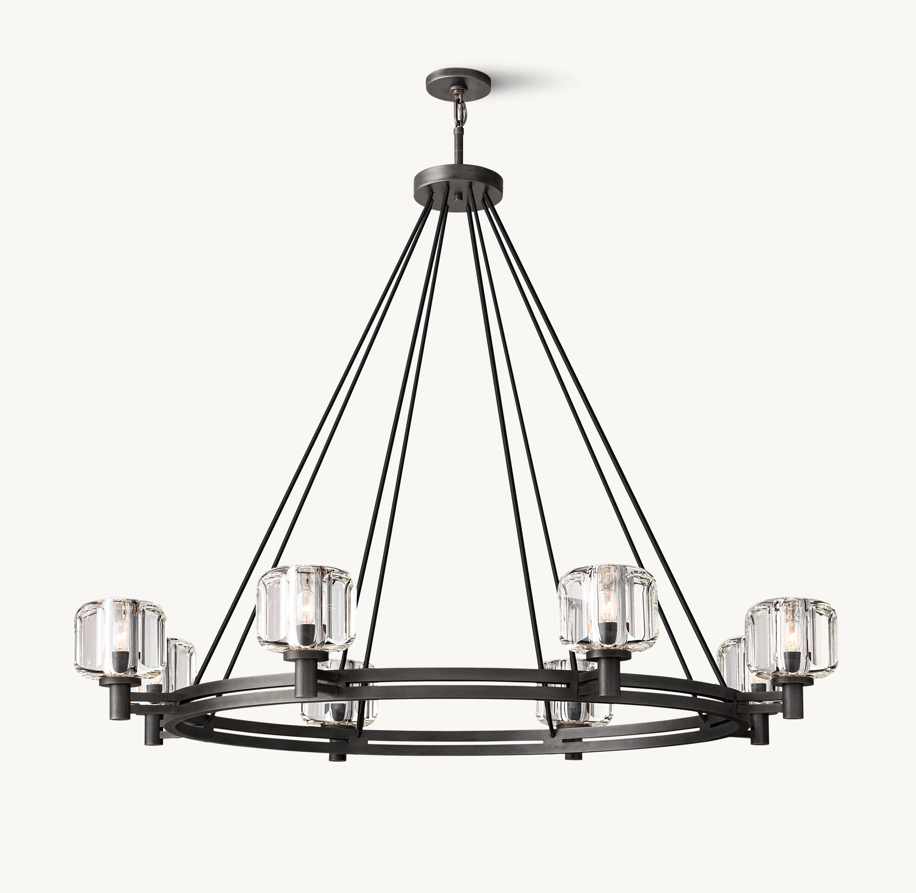 48 Inch Crystal Round Candle Chandelier - Demaret
