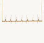 54 Inch Cylindrical Glass Candle Linear Chandelier - Ravelle