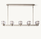 54 Inch Crystal Double Linear Candle Chandelier - Demaret