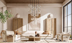 44 Inch Blown Glass Globe Cluster Chandelier - Mobile