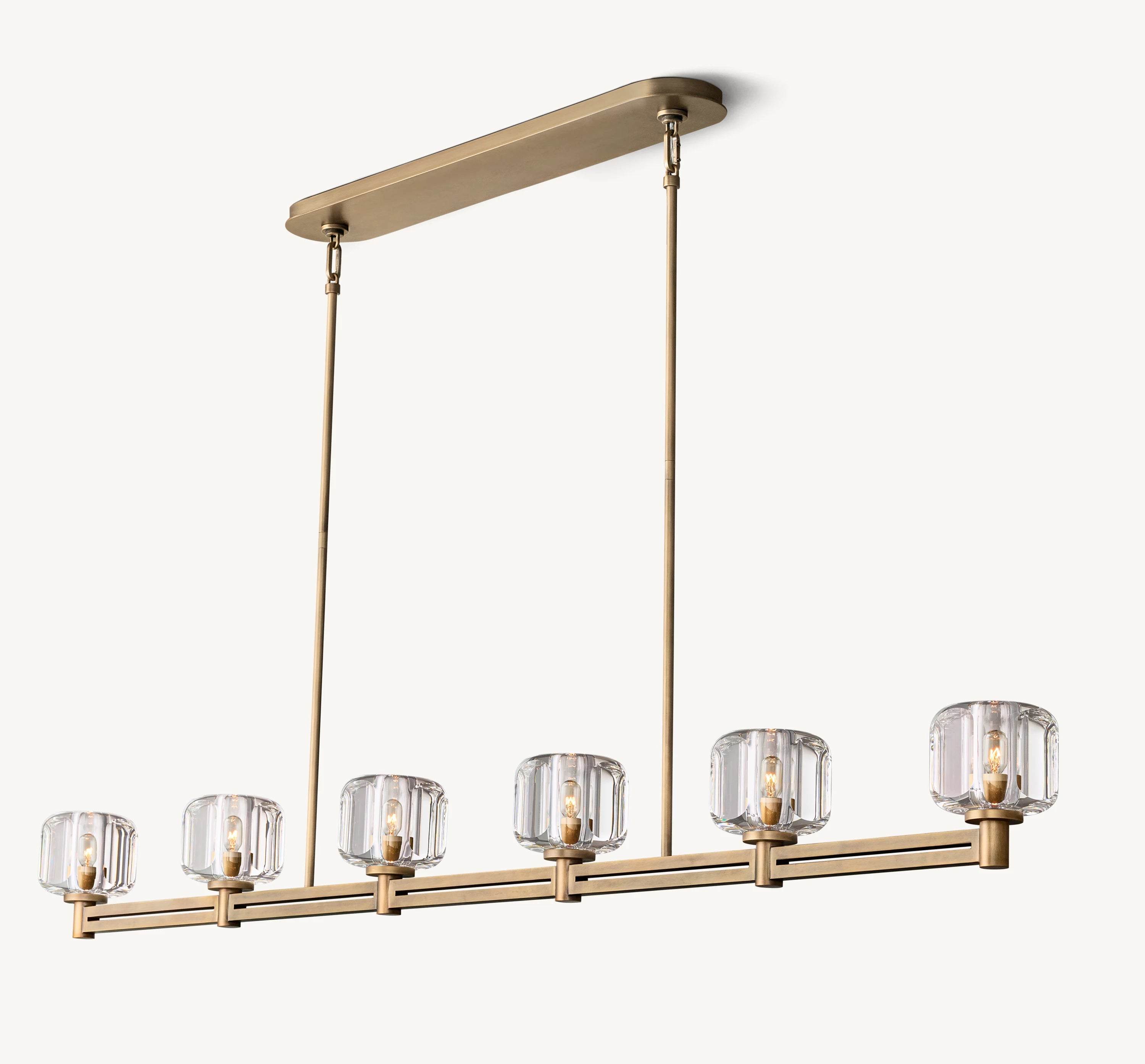 72 Inch Crystal Linear Candle Chandelier - Demaret