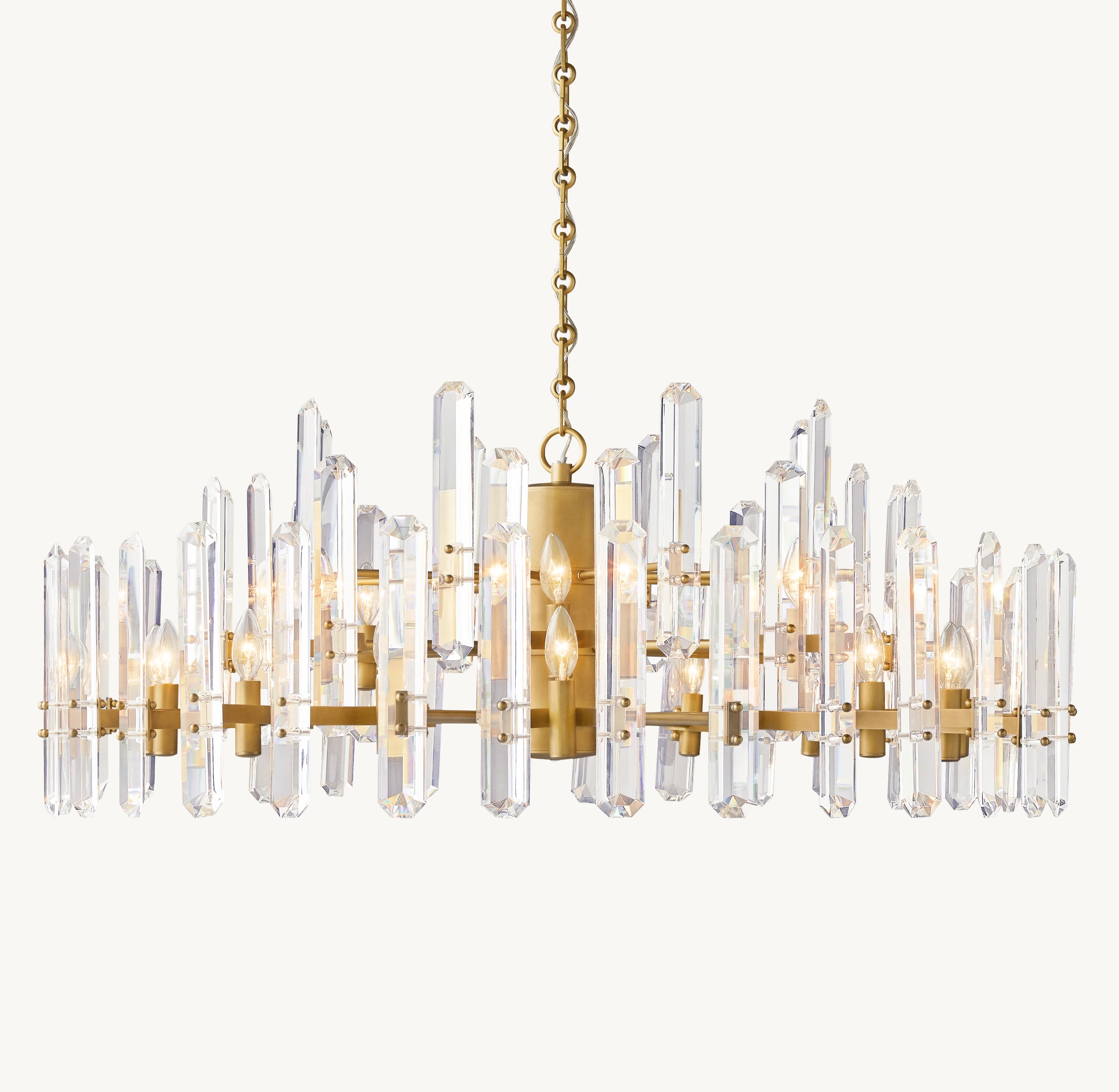 48 Inch Crystal Prism Round Chandelier - Bonnington