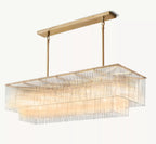 54 Inch Crystal Rod Rectangular Chandelier - Amadeo
