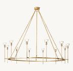 70 Inch Torch Round Chandelier - Verre
