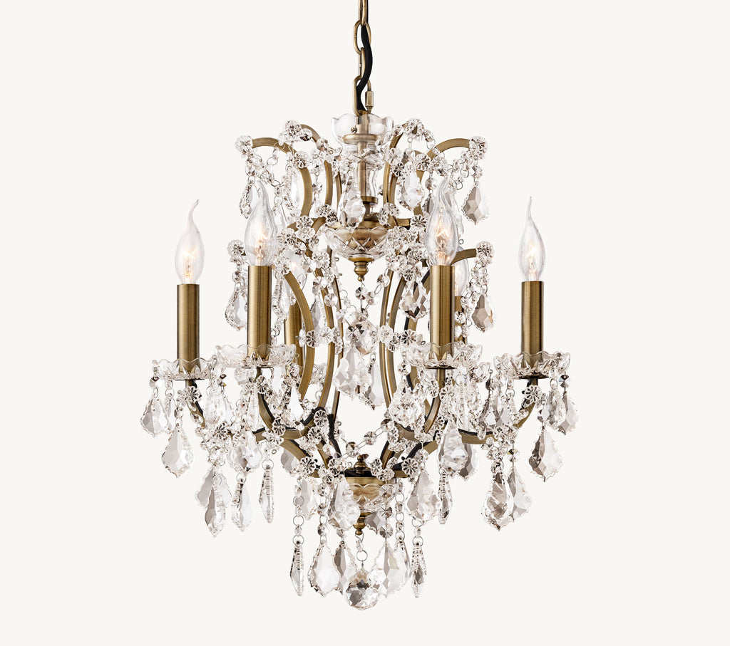18 Inch Candelabra Crystal Chandelier - Rococo