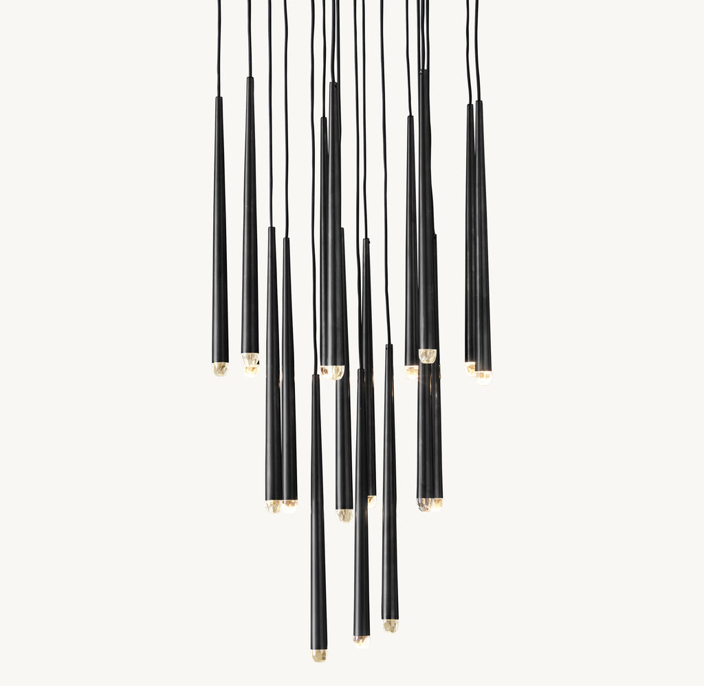 30 Inch Pin Cascading Round Chandelier - Aquitaine