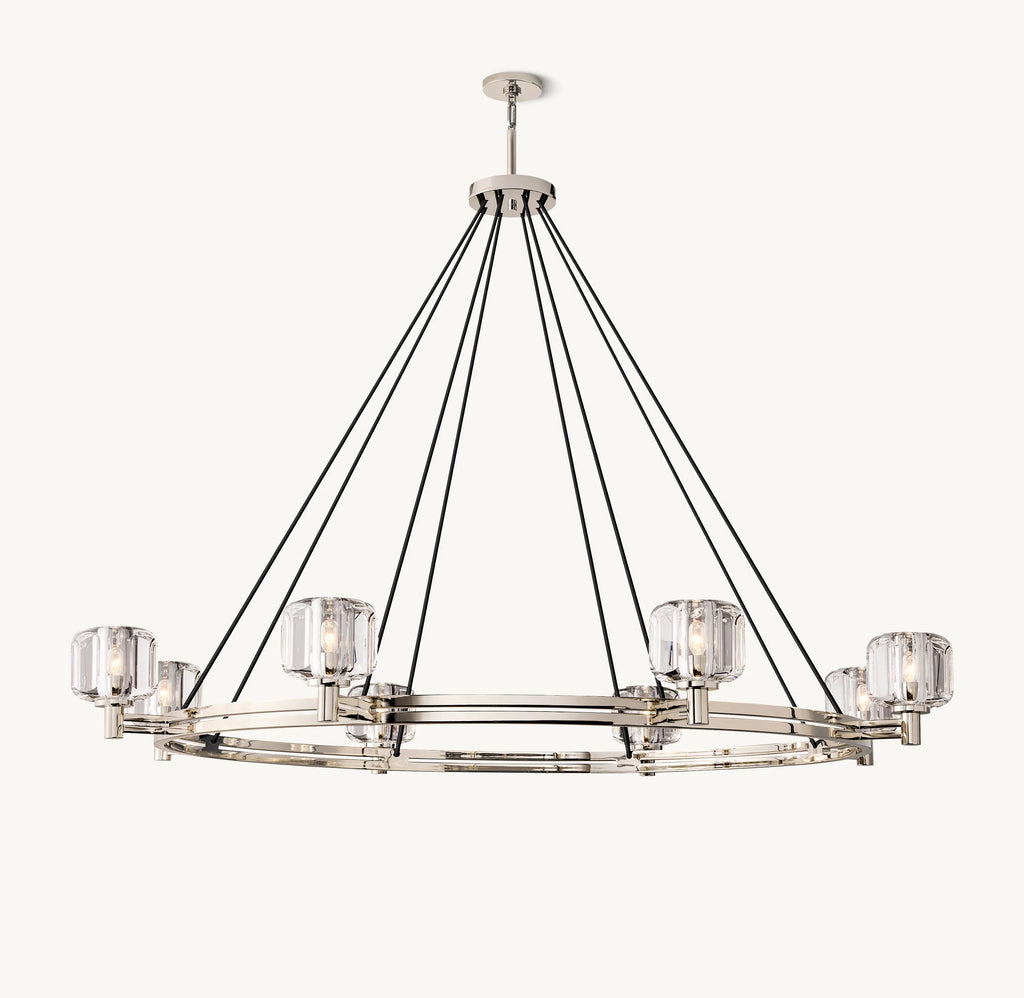 60 Inch Crystal Round Candle Chandelier - Demaret
