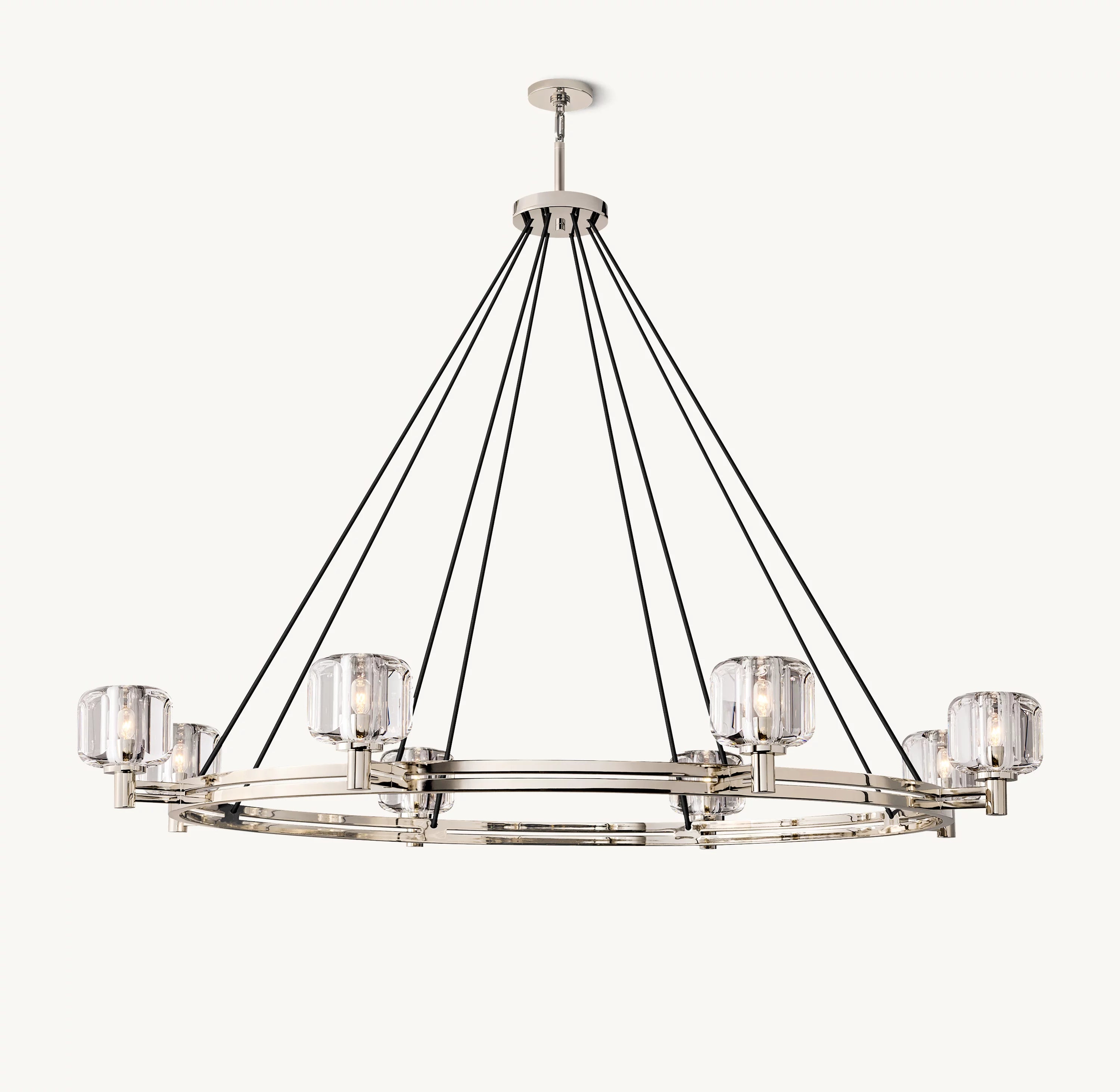 60 Inch Crystal Round Candle Chandelier - Demaret