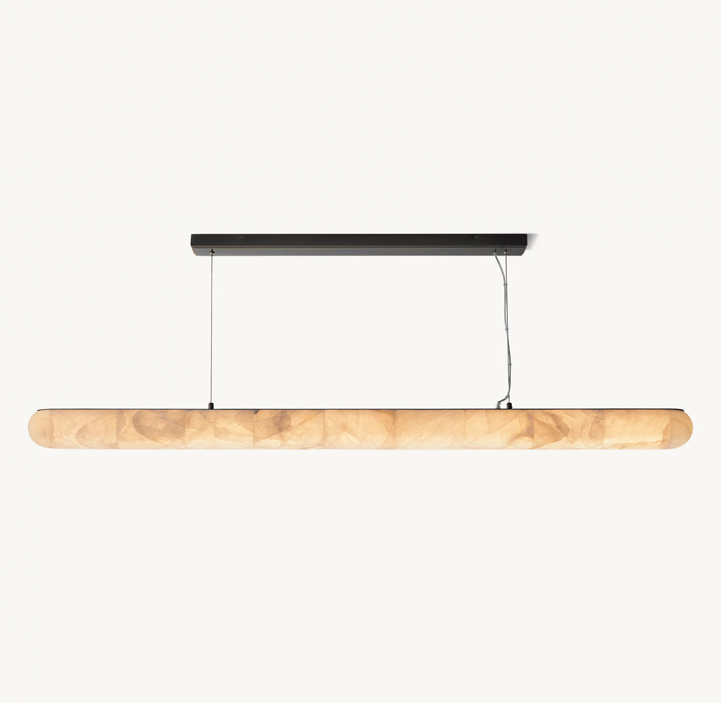 80 Inch Lisse Linear Alabaster Chandelier - Rivage