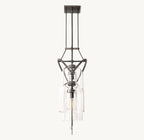 48 Inch Bell Glass Linear Chandelier - Fulcrum