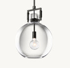18 Inch Clear Glass Globe Pendant Light - Machinist