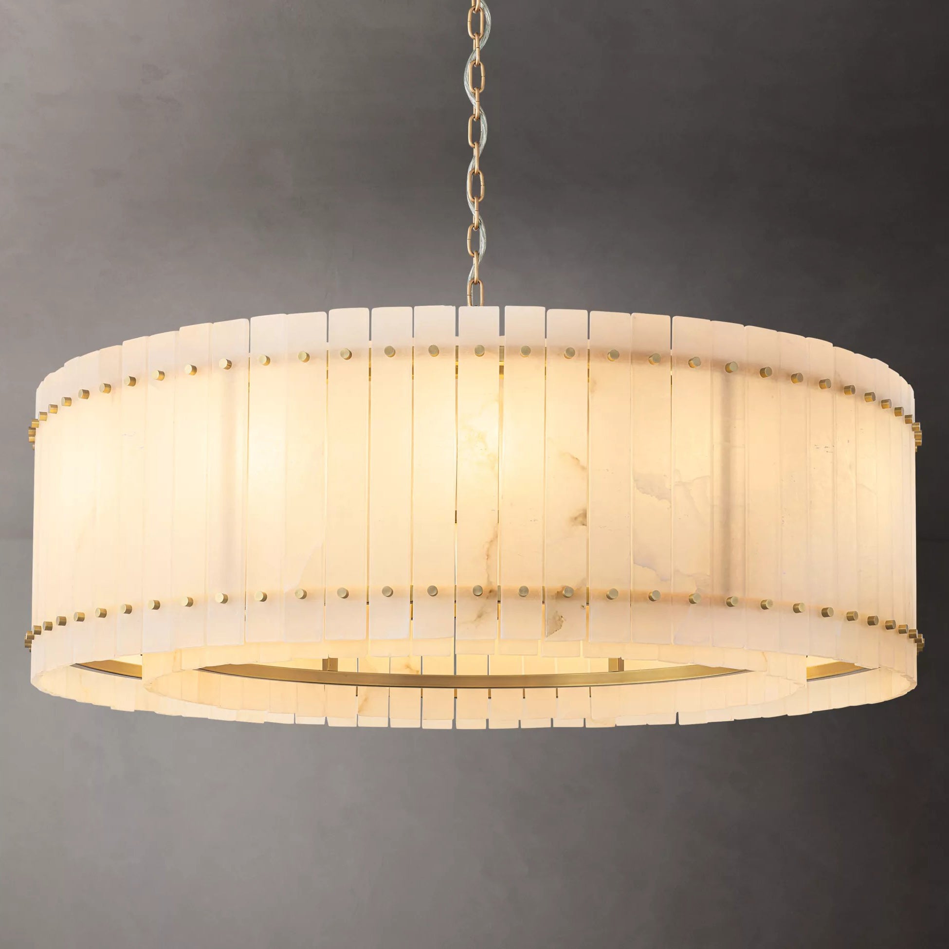 48 Inch Alabaster Round Chandelier - San Marco