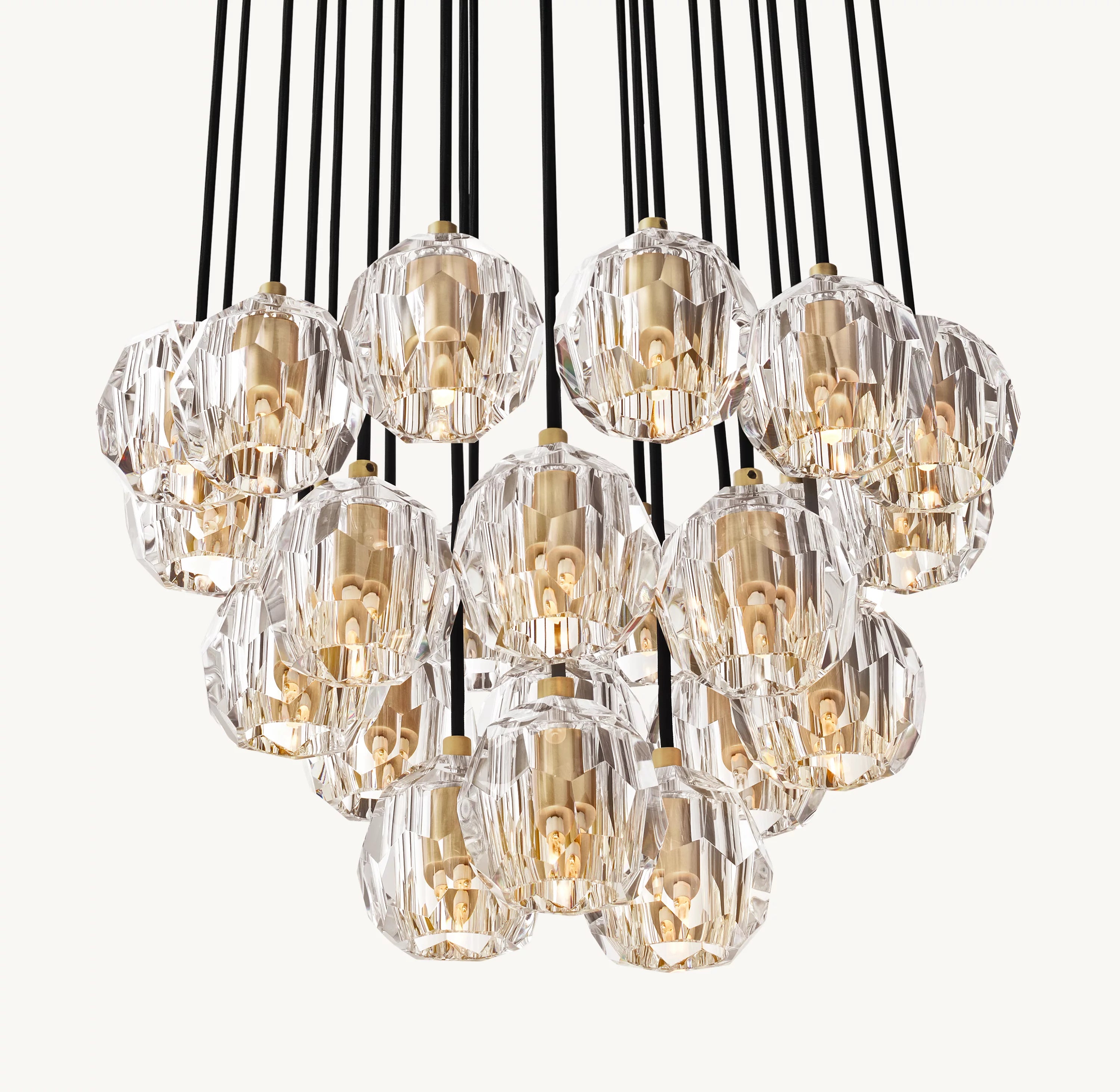24 Inch Crystal Cluster Chandelier – Boule