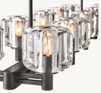 54 Inch Crystal Double Linear Candle Chandelier - Demaret