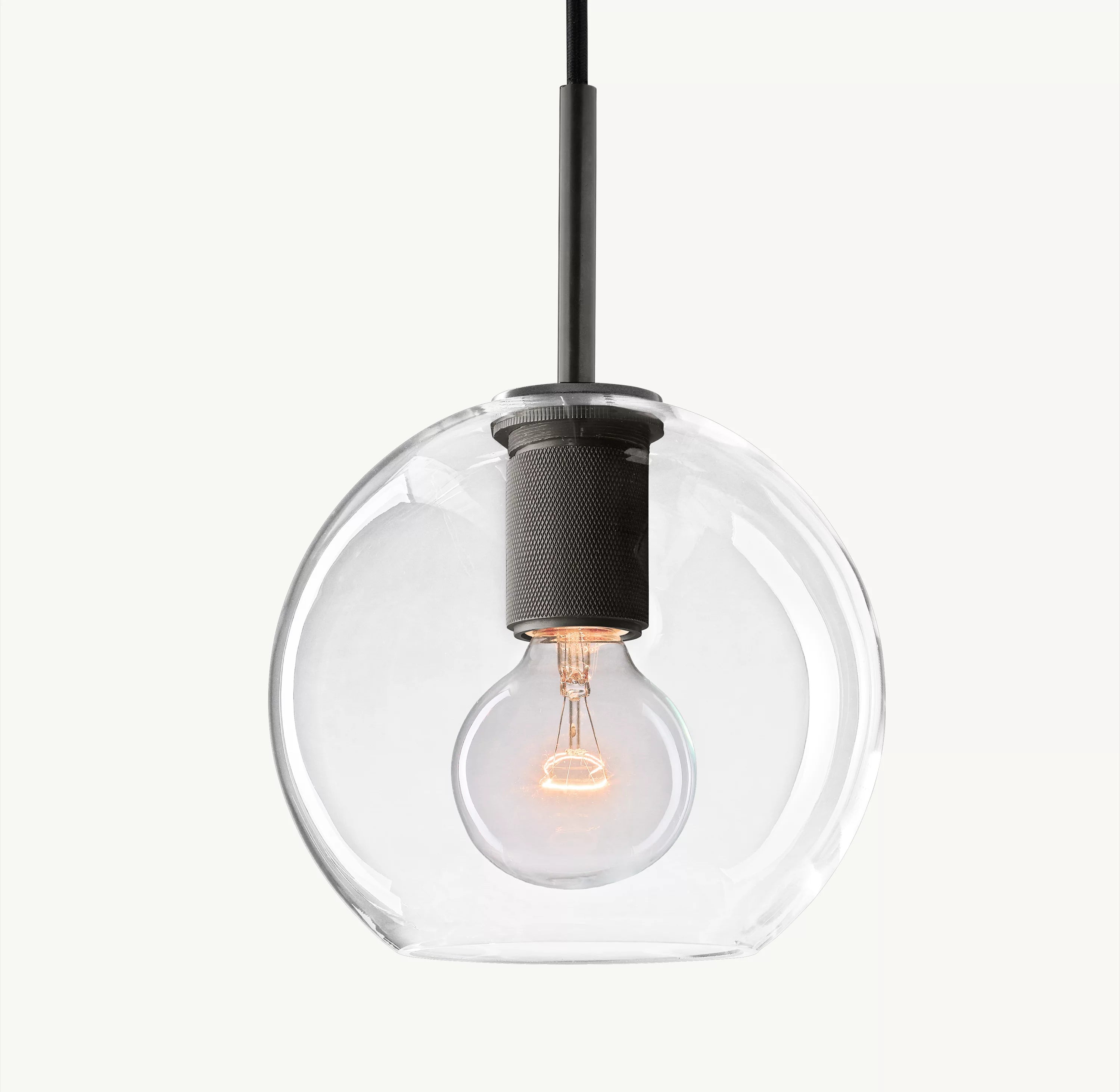 8 Inch Globe Glass Pendant Light - Utilitaire