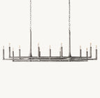 72 Inch Forged Candlestick Linear Chandelier - Thaddeus