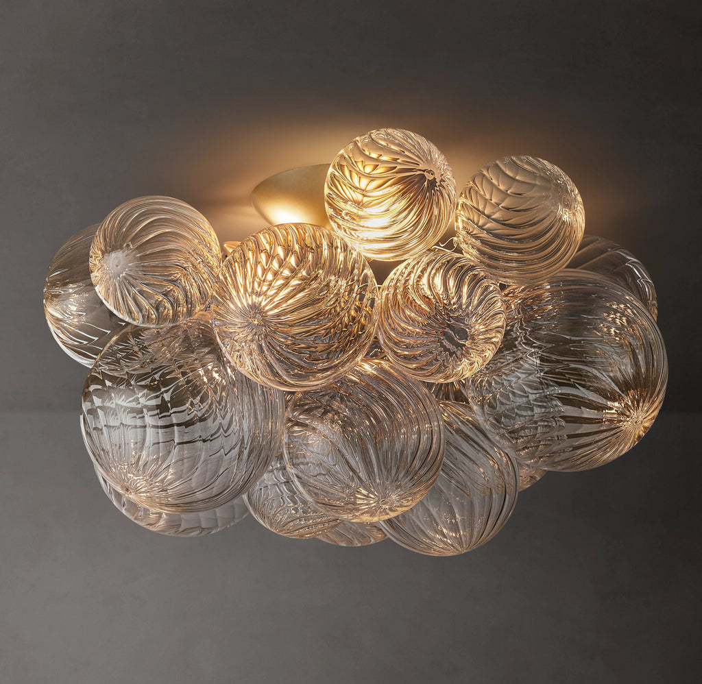 20 Inch Glass bubble Flush Mount Ceiling Light- Talia