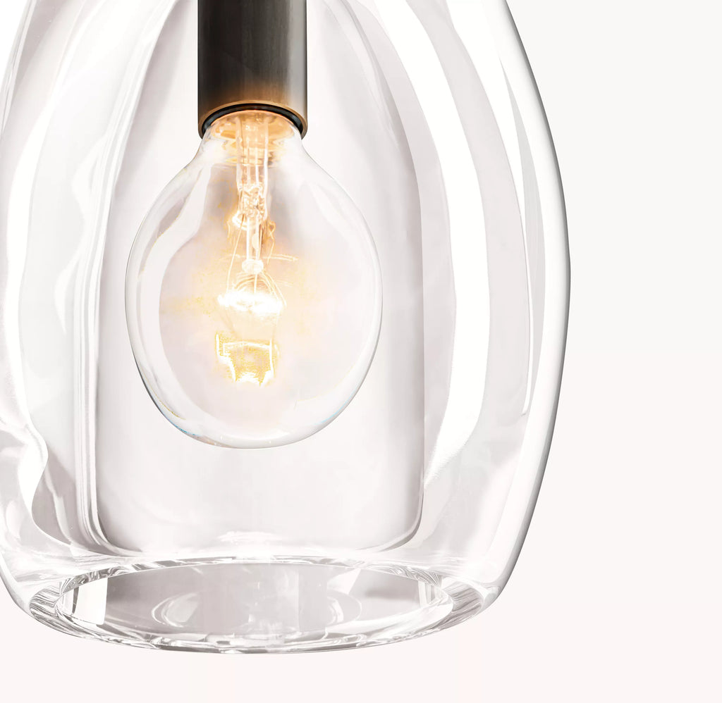 6 Inch Flute Crystal Pendant Light - Botanist