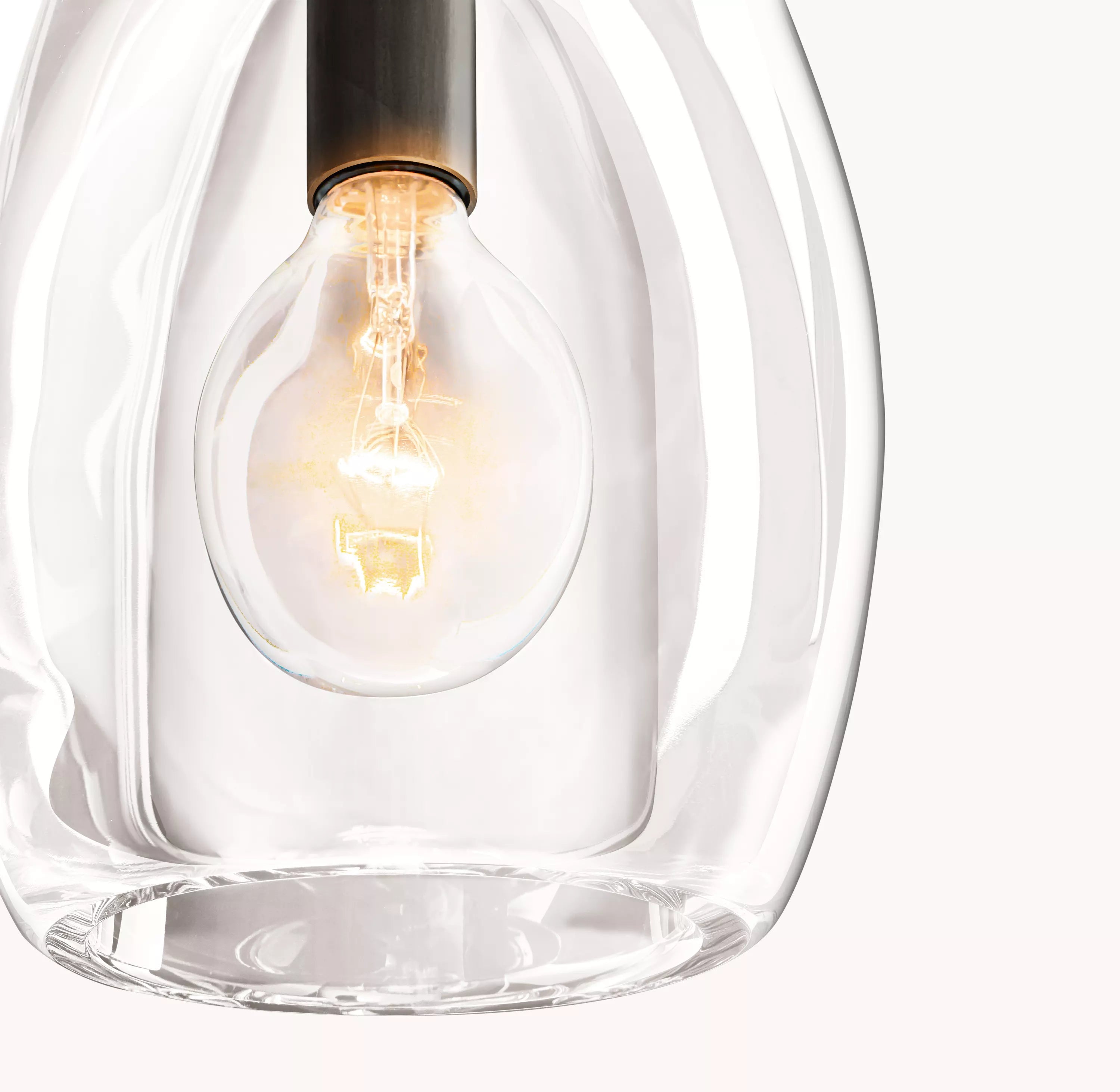 6 Inch Flute Crystal Pendant Light - Botanist
