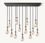 54 Inch Raindrop Linear Chandelier – Ava