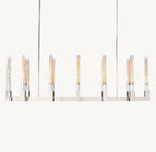 55 Inch Fluted-Glass Candlestick Linear Chandelier - Cannele