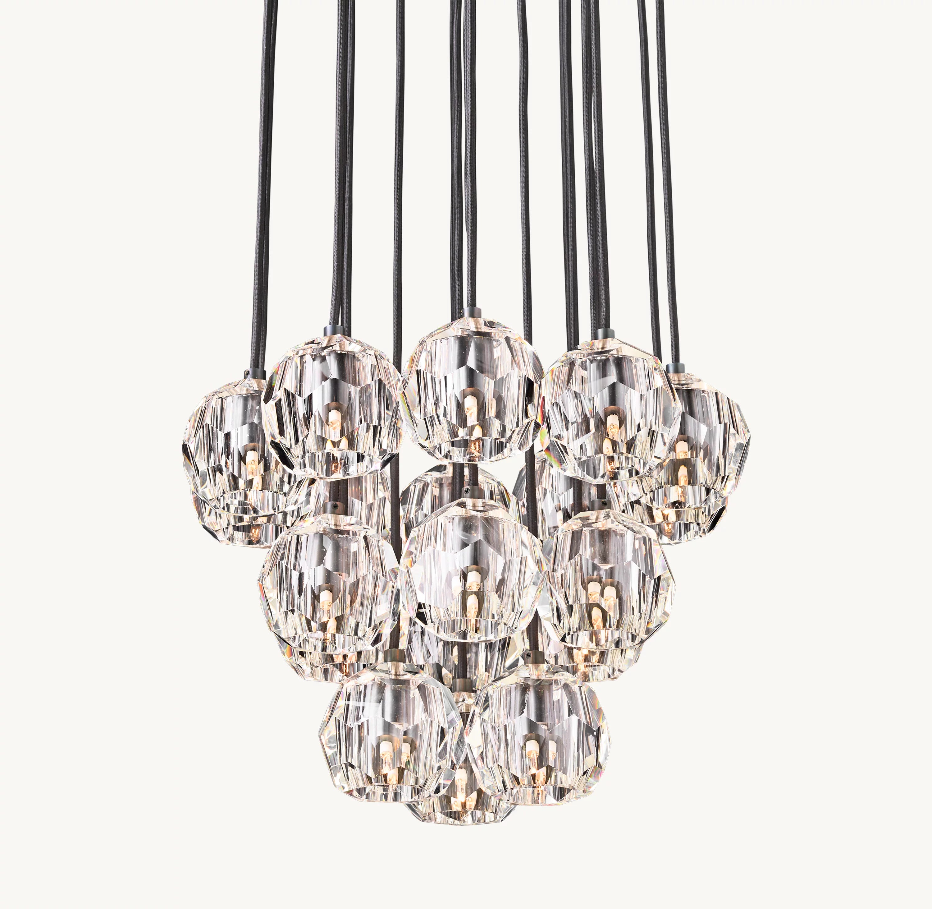 19 Inch Crystal Cluster Chandelier – Boule