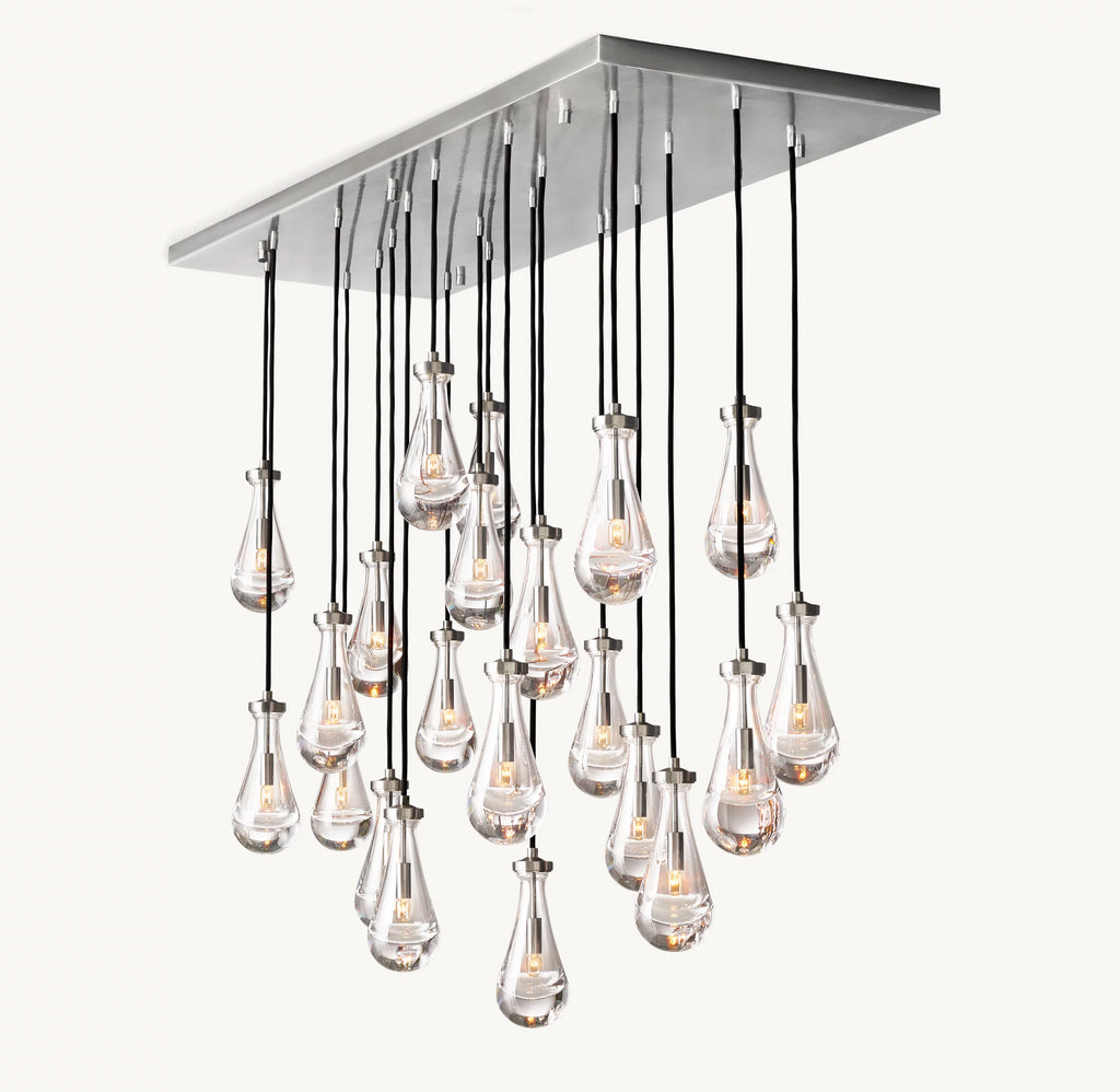 72 Inch Raindrop Linear Chandelier – Ava