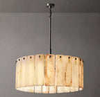 36 Inch Alabaster Round Chandelier - Calamette