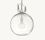 18 Inch Clear Glass Globe Pendant Light - Machinist