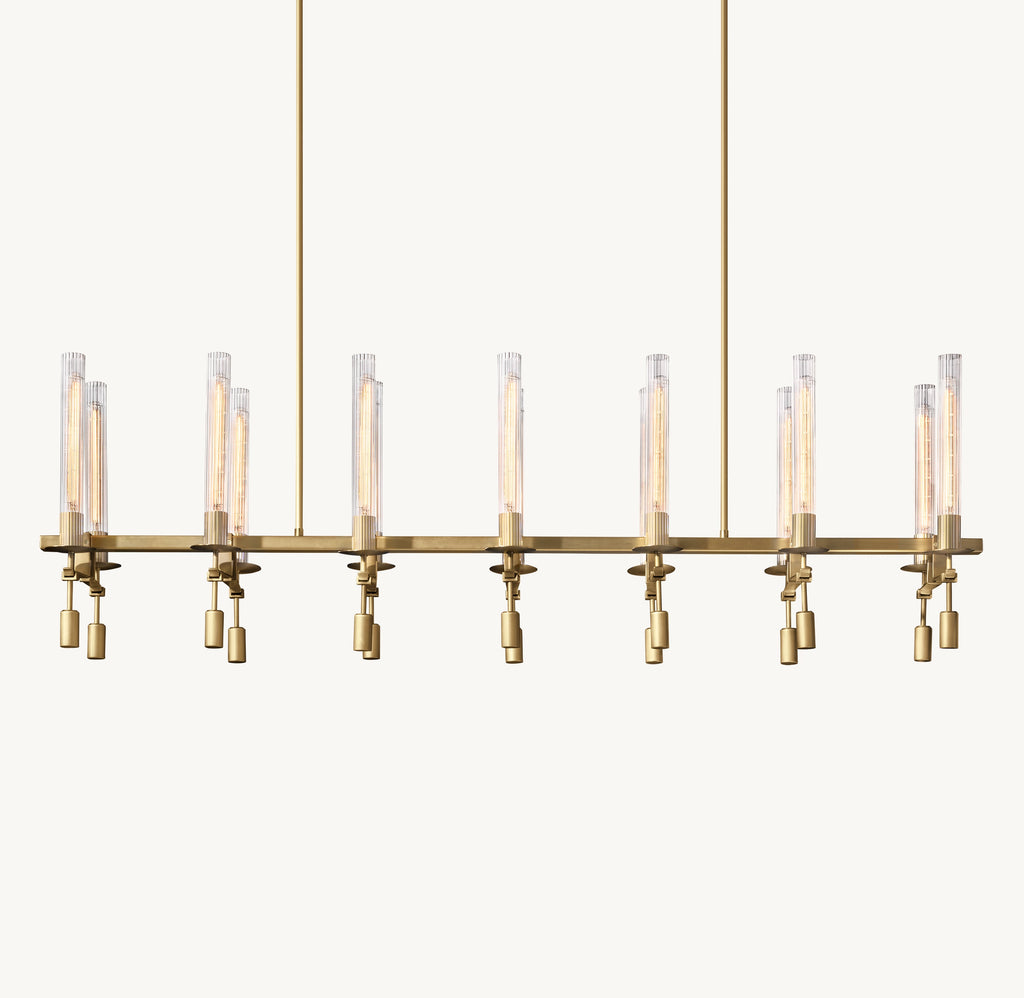 66 Inch Candle Linear Chandelier - Fontanelle