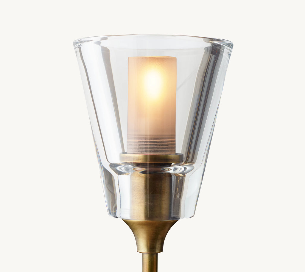 46 Inch Torch Round Chandelier - Verre