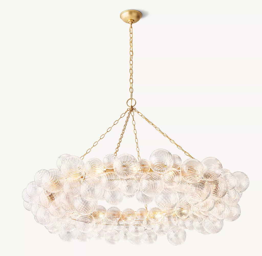 63 Inch Glass Bubble Ring Chandelier - Talia