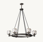 36 Inch Crystal Round Candle Chandelier - Demaret