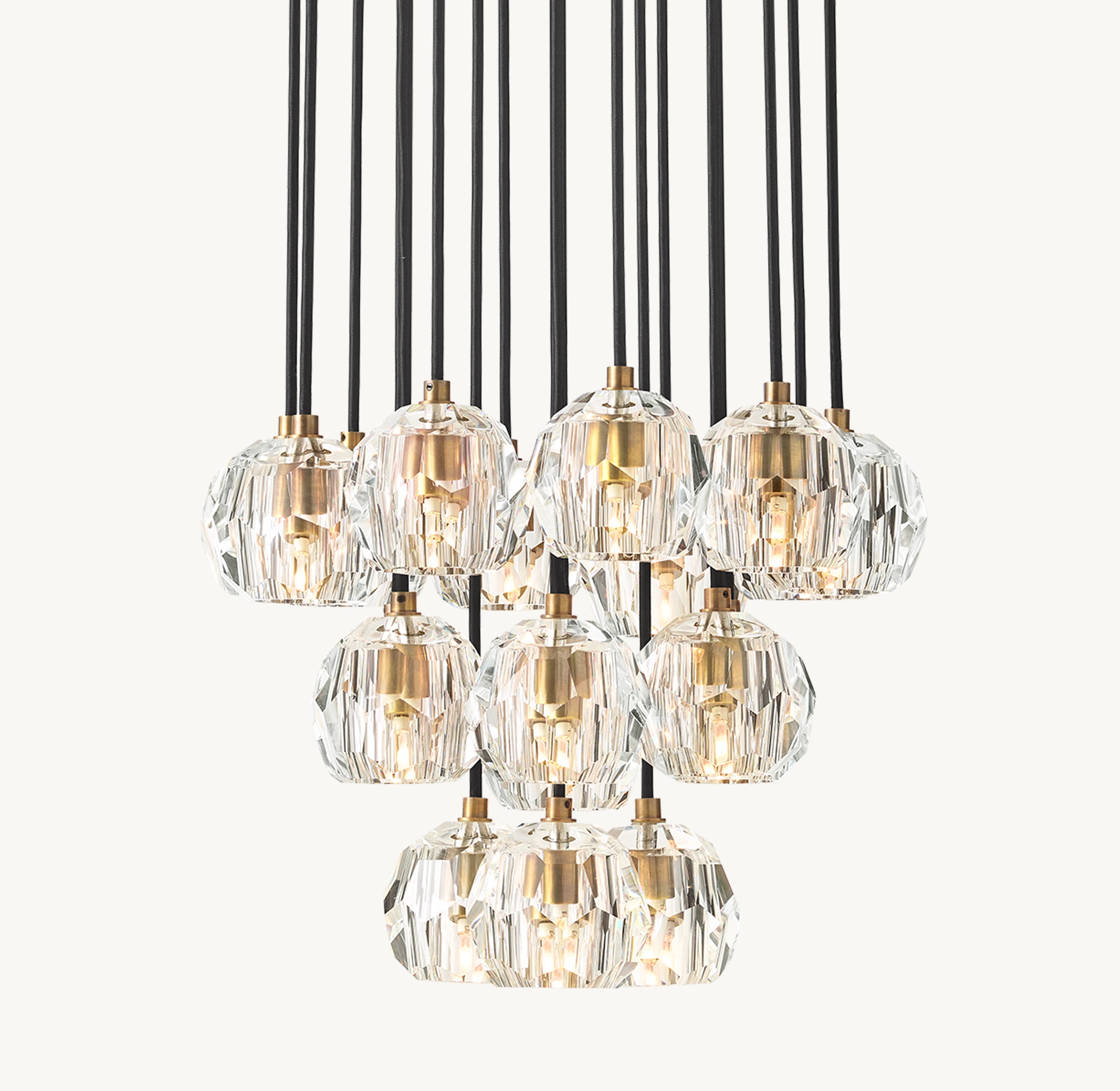 19 Inch Crystal Cluster Chandelier – Boule