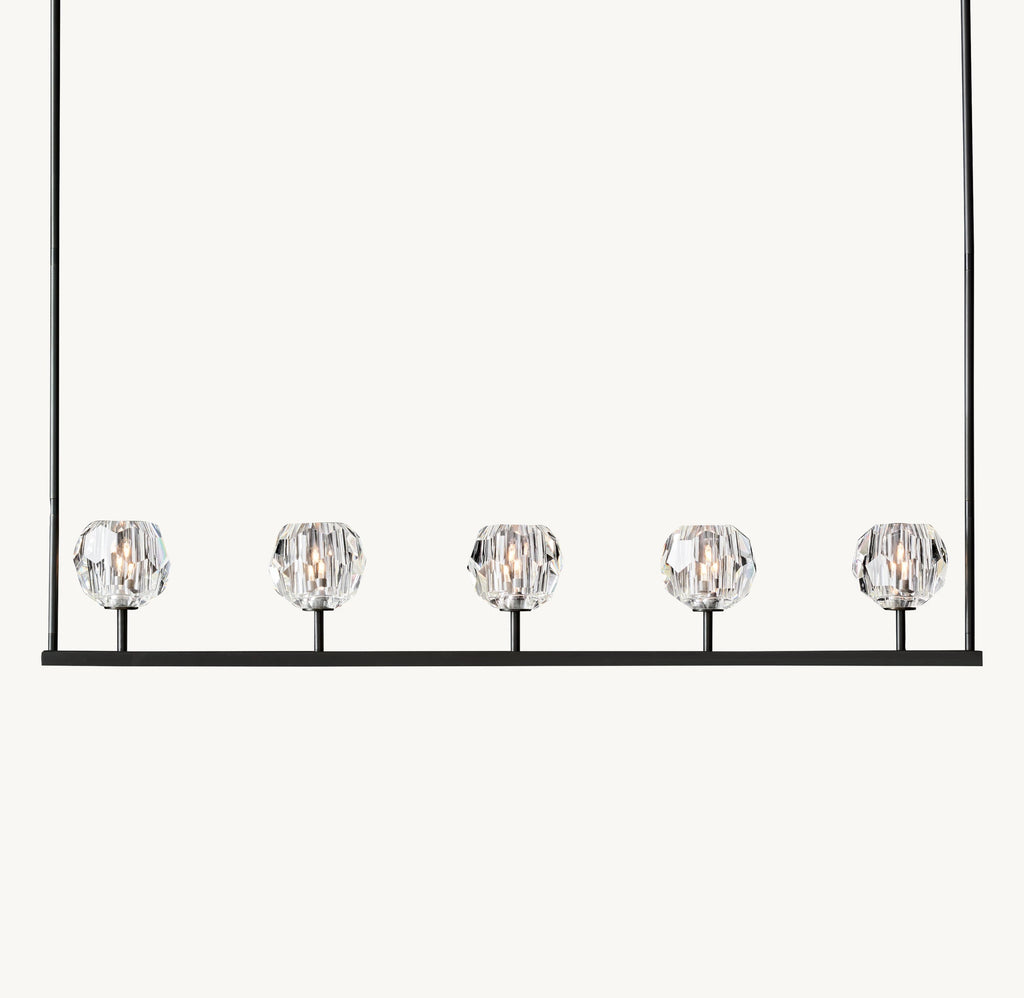 48 Inch Crystal Linear Chandelier – Boule