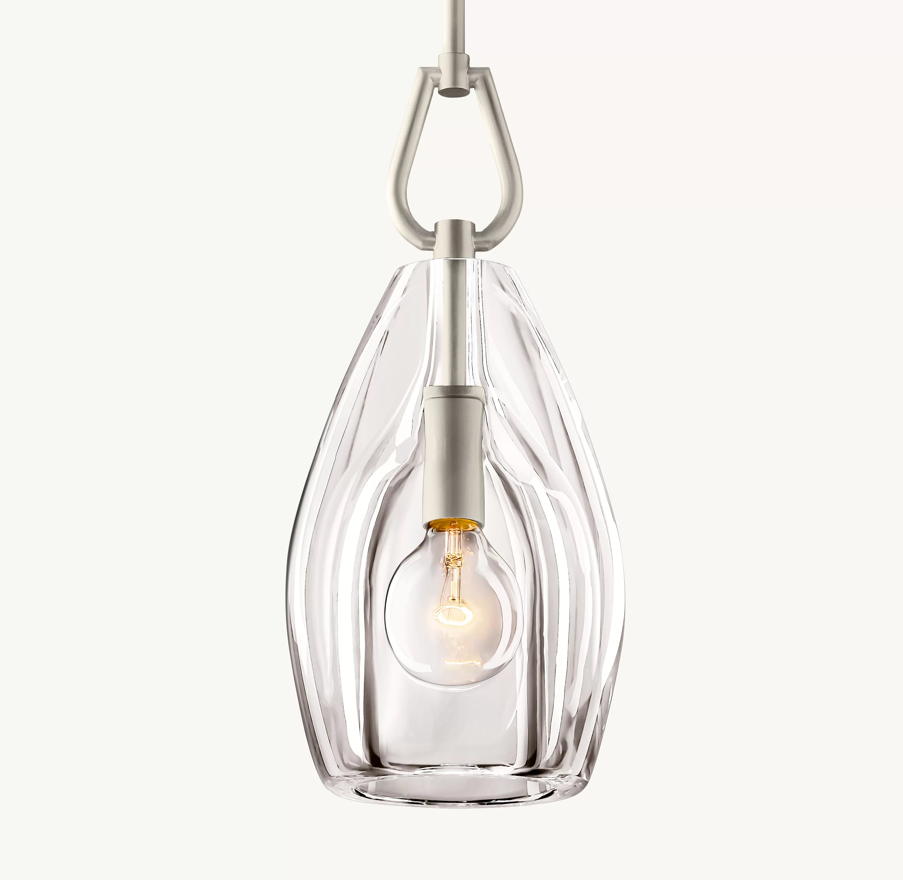 6 Inch Flute Crystal Pendant Light - Botanist