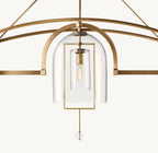 61 Inch Bell Glass Linear Chandelier - Fulcrum